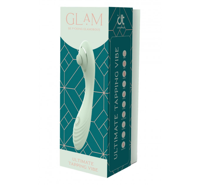 Подвійний гламурний гнучкий вібратор Dream Toys Glam Ultimate Tapping Vibe зелений