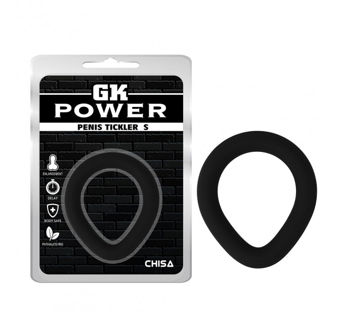 Ерекційне кільце довгастої форми Chisa GK Power, силіконове, чорний
