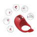 Эрекционное кольцо с электростимуляцией Foxshow – Vibrator – Silicone Ring Red USB