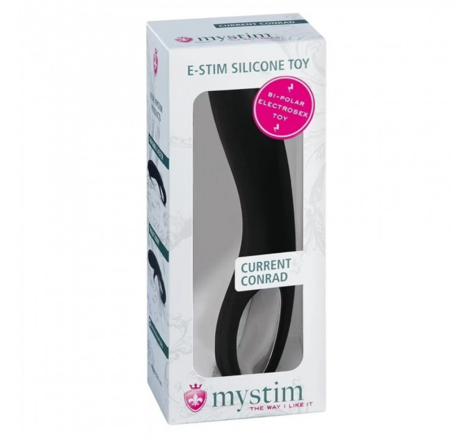 Фаллоимитатор для электростимуляции Mystim Current Conrad черный, 24 см х 3 см