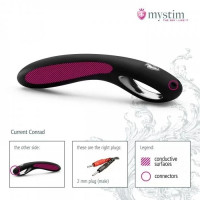 Фалоімітатор для електростимуляції Mystim Current Conrad чорний, 24 см х 3 см