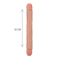 Фалоімітатор двосторонній ToyJoy RealFeel Jr.Double Dong, бежевий