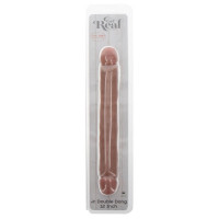 Фалоімітатор двосторонній ToyJoy RealFeel Jr.Double Dong, бежевий