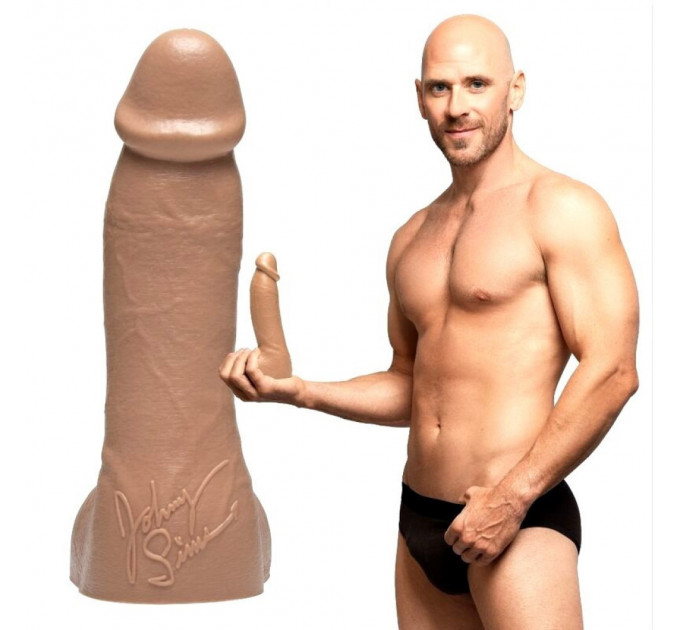 Фаллоимитатор с мошонкой, реалистичный Fleshjack Guys JOHNNY SINS DILDO, бежевый, 24.8 х 4.8 см