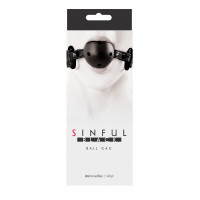 Кляп NS Novelties SINFUL BLACK BALL GAG