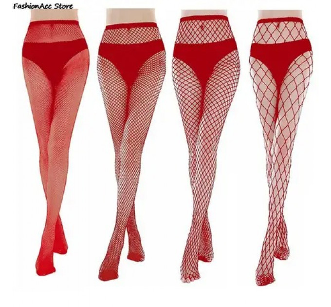Колготы в сеточку One Size Risa Nylon Fishnet Tights от Leg Avenue, оранжевые