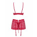 Комплект Obsessive Lividia 3 pcs set red S/M