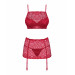 Комплект Obsessive Lividia 3 pcs set red S/M