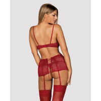 Комплект Obsessive Lividia 3 pcs set red S/M