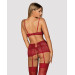Комплект Obsessive Lividia 3 pcs set red S/M
