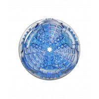 Мастурбатор в колбе с имитацией орального секса Fleshlight Turbo Core Blue Ice, голубой
