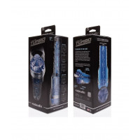 Мастурбатор в колбе с имитацией орального секса Fleshlight Turbo Core Blue Ice, голубой