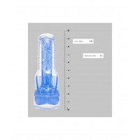 Мастурбатор в колбе с имитацией орального секса Fleshlight Turbo Core Blue Ice, голубой