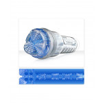 Мастурбатор в колбе с вибрацией и имитацией орального секса Fleshlight Turbo Core Blue Ice, голубой