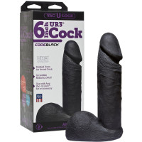 Насадка на страпон (фалоімітатор), 6 Vac-U-Lock CodeBlack