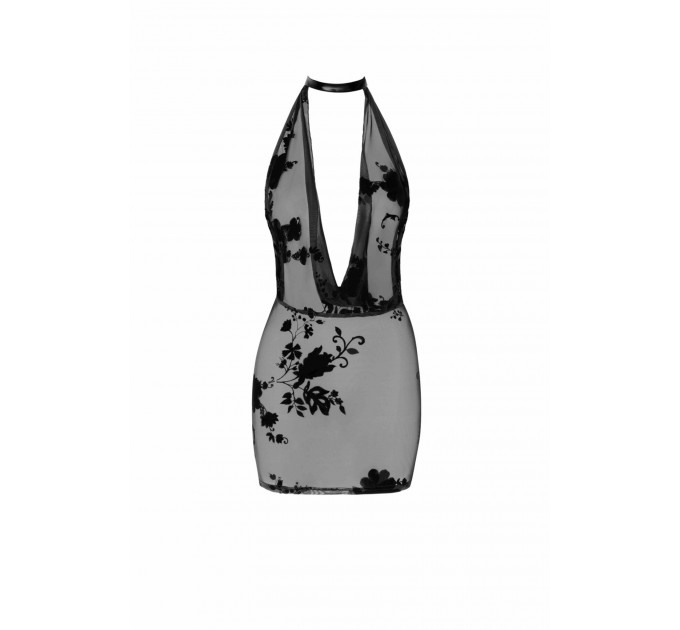 Платье, F313 Noir Handmade Mythos с узором, черное, размер M