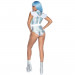 Портупея с крыльями Leg Avenue Furry Angel wing body harness белого цвета, O/S