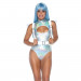 Портупея с крыльями Leg Avenue Furry Angel wing body harness белого цвета, O/S