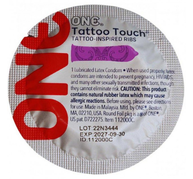 Презервативи One Tattoo Touch, 5 штук