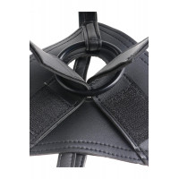 Ременная черная сбруя Pipedream King Cock Strap-On Harness с реалистичным фаллоимитатором, 20 см