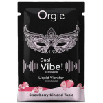 САШЕТ/Рідкий вібратор Orgie DUAL VIBE коктейль Джин-тонік полуниця, 1 мл