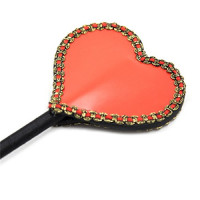 Стек DS Fetish Crop heart red/black