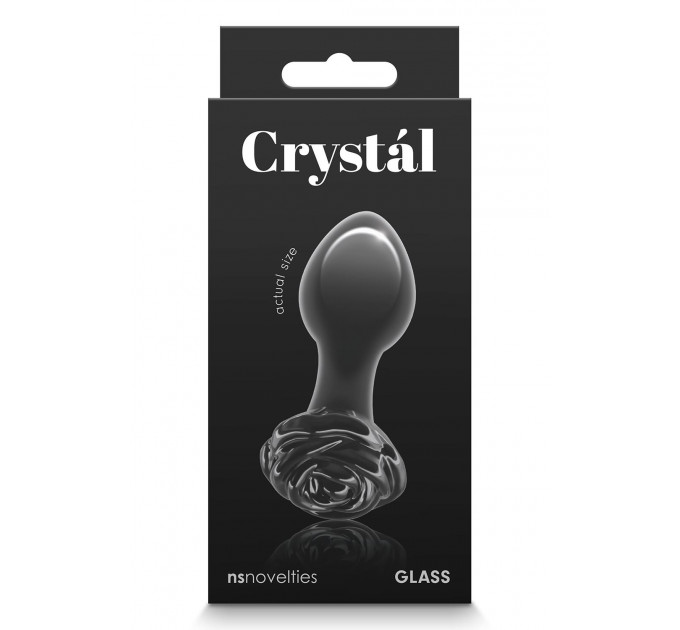 Скляна пробка NS Novelties CRYSTAL ROSE BLACK