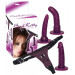 Жіночий страпон з трьома насадками Bad Kitty Naughty toys, фіолетовий