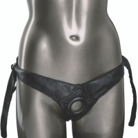 Трусики для страпону Universal Love Rider Platinum Harness, шкірозамінник, чорні