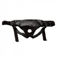 Трусики для страпону Universal Love Rider Platinum Harness, шкірозамінник, чорні