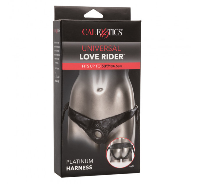 Трусики для страпону Universal Love Rider Platinum Harness, шкірозамінник, чорні