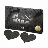 Прикраса для грудей Flash - Heart Black Bijoux Indiscrets