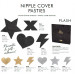 Украшение для грудей Flash - Heart Black Bijoux Indiscrets
