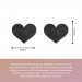 Украшение для грудей Flash - Heart Black Bijoux Indiscrets