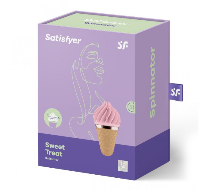 Вибростимулятор для клитора в виде Мороженого Satisfyer Layons Sweet Temptation, розовый