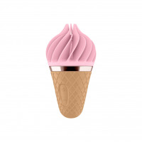 Вібростимулятор для клітора у вигляді Морозива Satisfyer Layons Sweet Temptation, рожевий