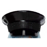 Військовий капелюх зі стразами One Size Rhinestone Trimmed Military Hat від Leg Avenue, чорний