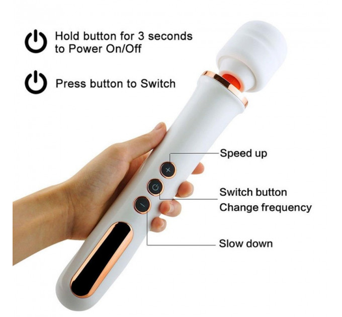Вибратор-Микрофон черный Massager Super Powerful USB 10 Function