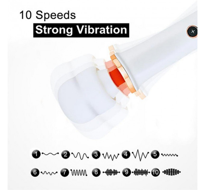 Вибратор-Микрофон черный Massager Super Powerful USB 10 Function
