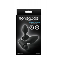 T280755 набір анальних пробок з вібрацією RENEGADE VIBES-O-SPADES BLACK