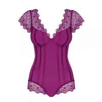 Боді Obsessive Moketta teddy purple S / M
