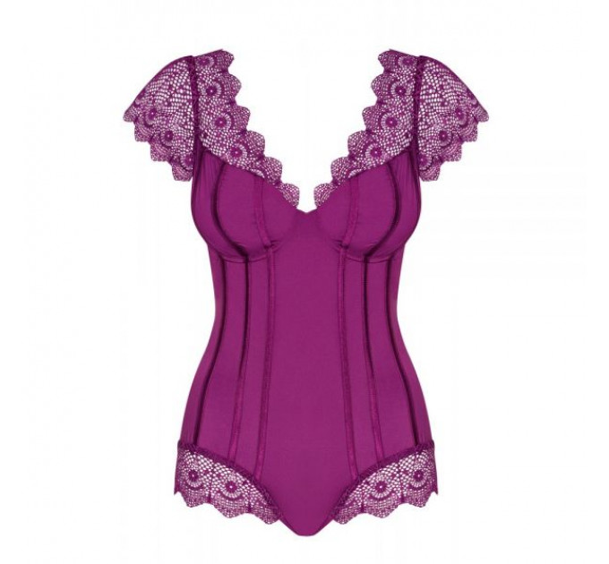 Боди Obsessive Moketta teddy purple S/M