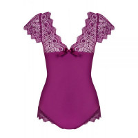 Боді Obsessive Moketta teddy purple S / M