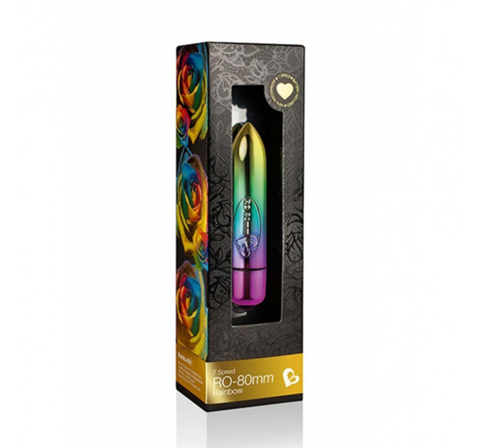 Вибропуля Rocks-Off 7 Speed Ro-80Mm Rainbow Bullet Vibrator 8х1.6 см
