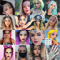 Алмазна наклейка Leg Avenue Jovi face jewels sticker O/S
