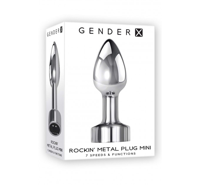 Анальная пробка металлическая Gender X с вибрацией, Mini