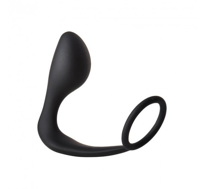 Анальна пробка з еррекційним кільцем FANTASSTIC ANAL PLUG WITH COCKRING BLACK