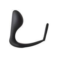 Анальна пробка з еррекційним кільцем FANTASSTIC ANAL PLUG WITH COCKRING BLACK