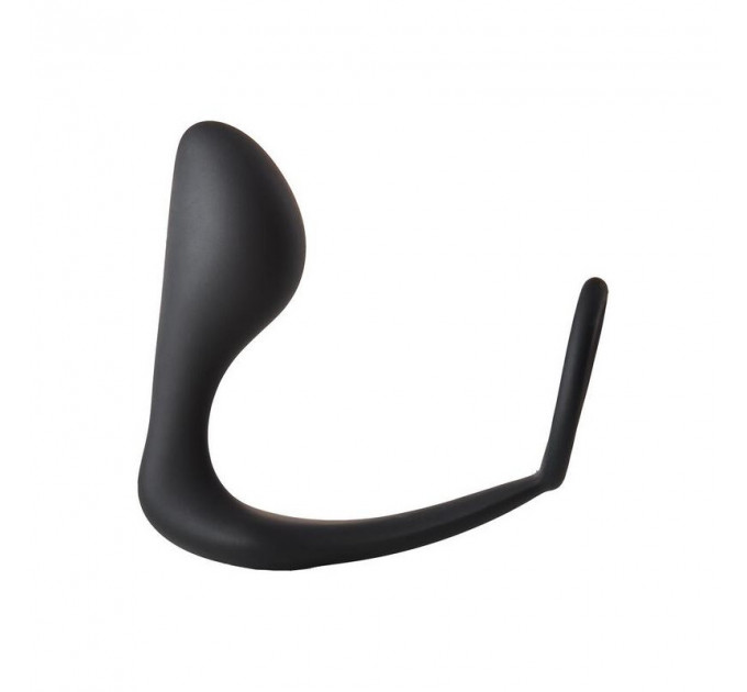 Анальна пробка з еррекційним кільцем FANTASSTIC ANAL PLUG WITH COCKRING BLACK