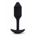 Анальна пробка з вібрацією Snug Plug 2 B-Vibe, силіконова, чорна